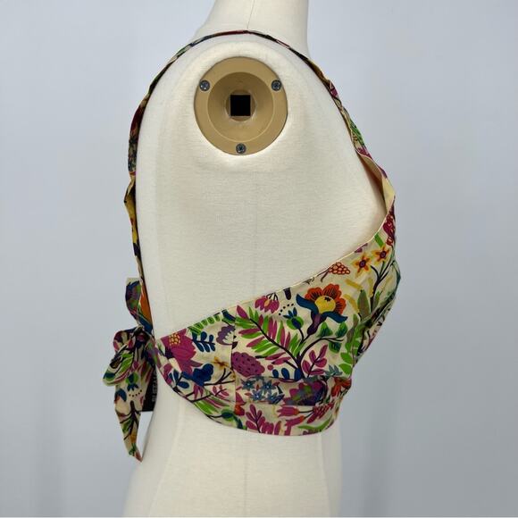 Buffalo Daivd Bitton Garden Print Halter Top Womens Medium NWT - Picture 3 of 7